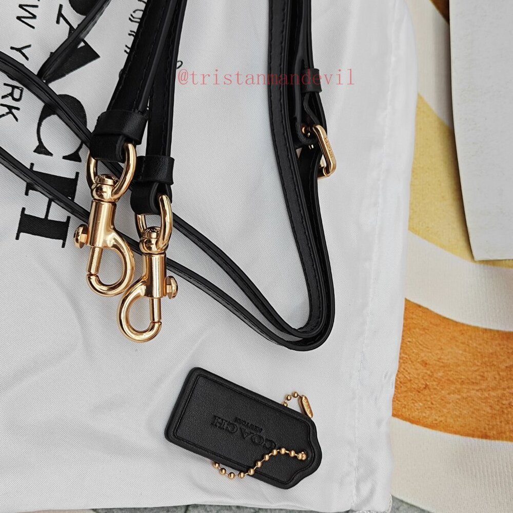 Coach Brown Signature Canvas Crossbody Bag with Gold Hardware - Picture 12 of 15